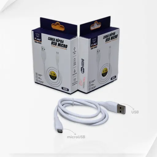 [Cab-42002] Cable Microusb V8 Blanco 3.1A (Cab-42002)
